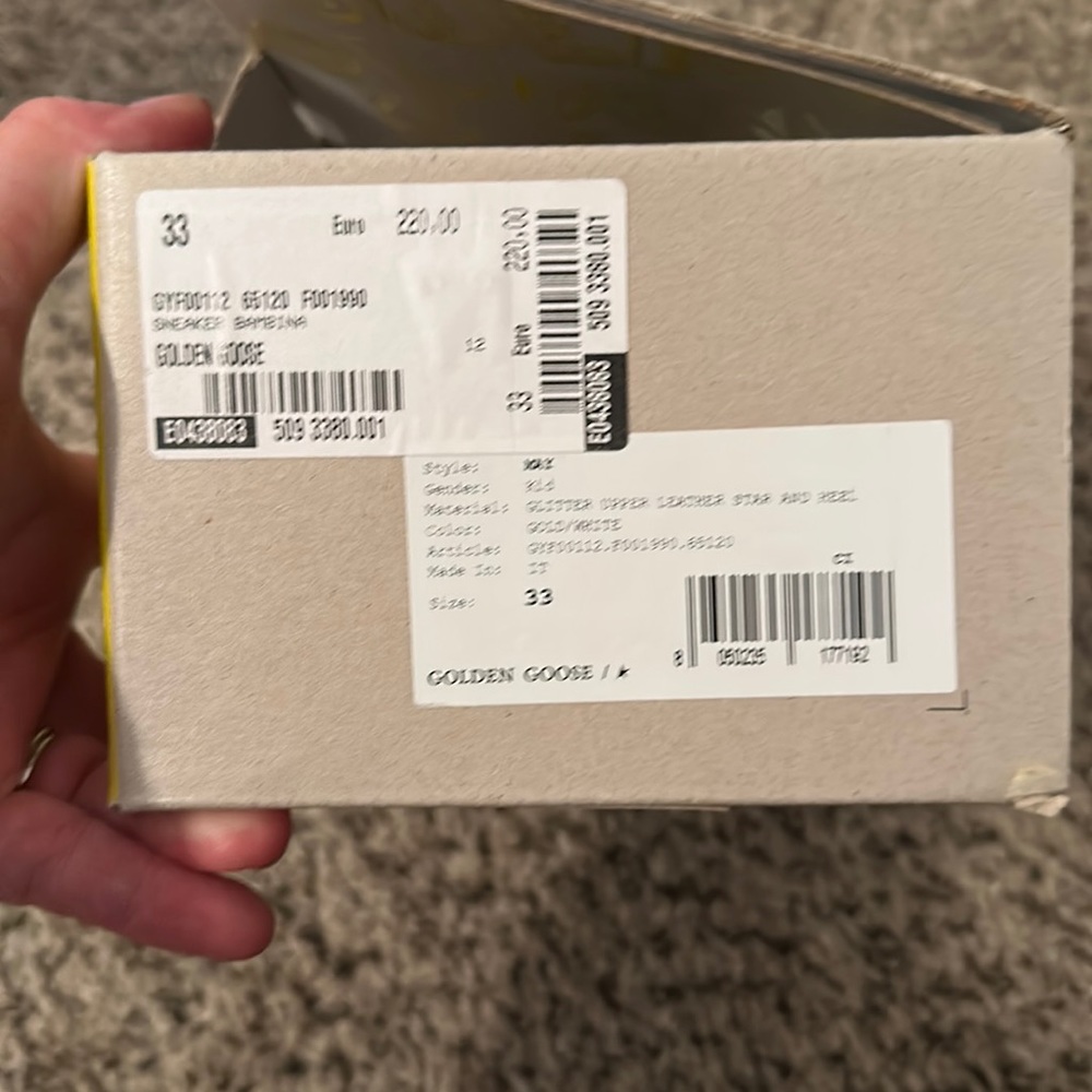Brand new never worn girls Golden Goose sneakers